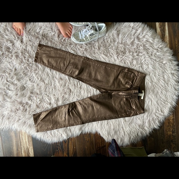 Metallic brown pants. - Picture 2 of 5
